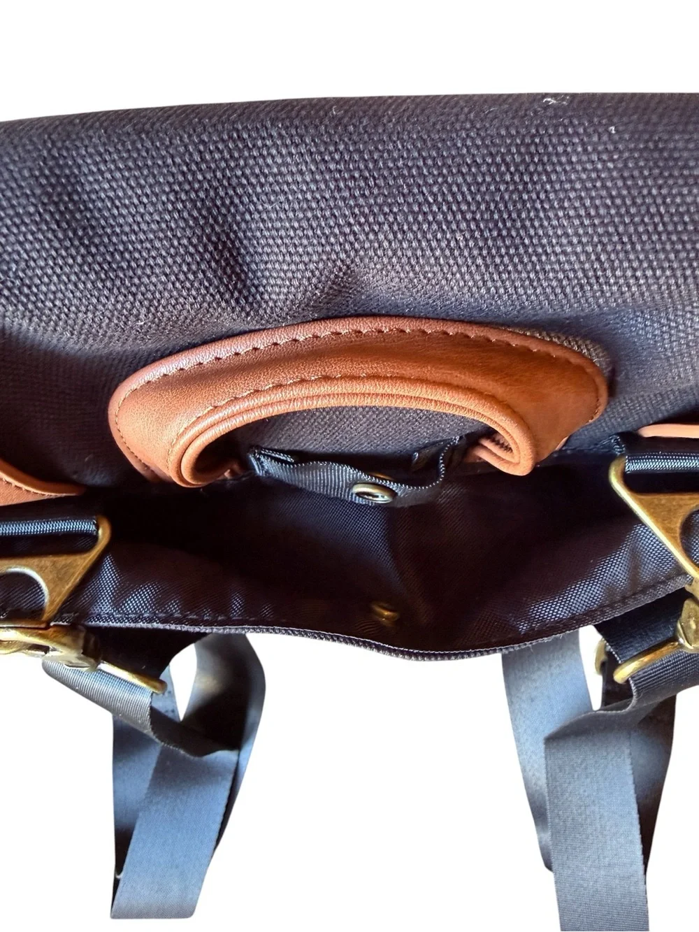 Bodomint Gender Neutral Nylon Vegan Leather Laptop Diaper Bag Multi Use Bag